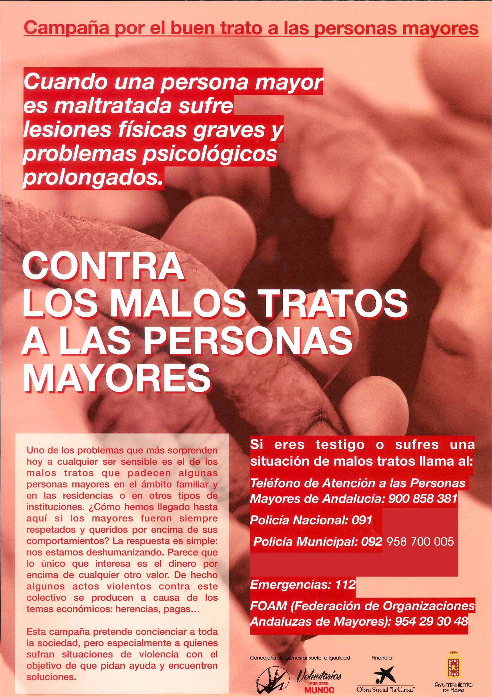 cartel contra malos tratos
