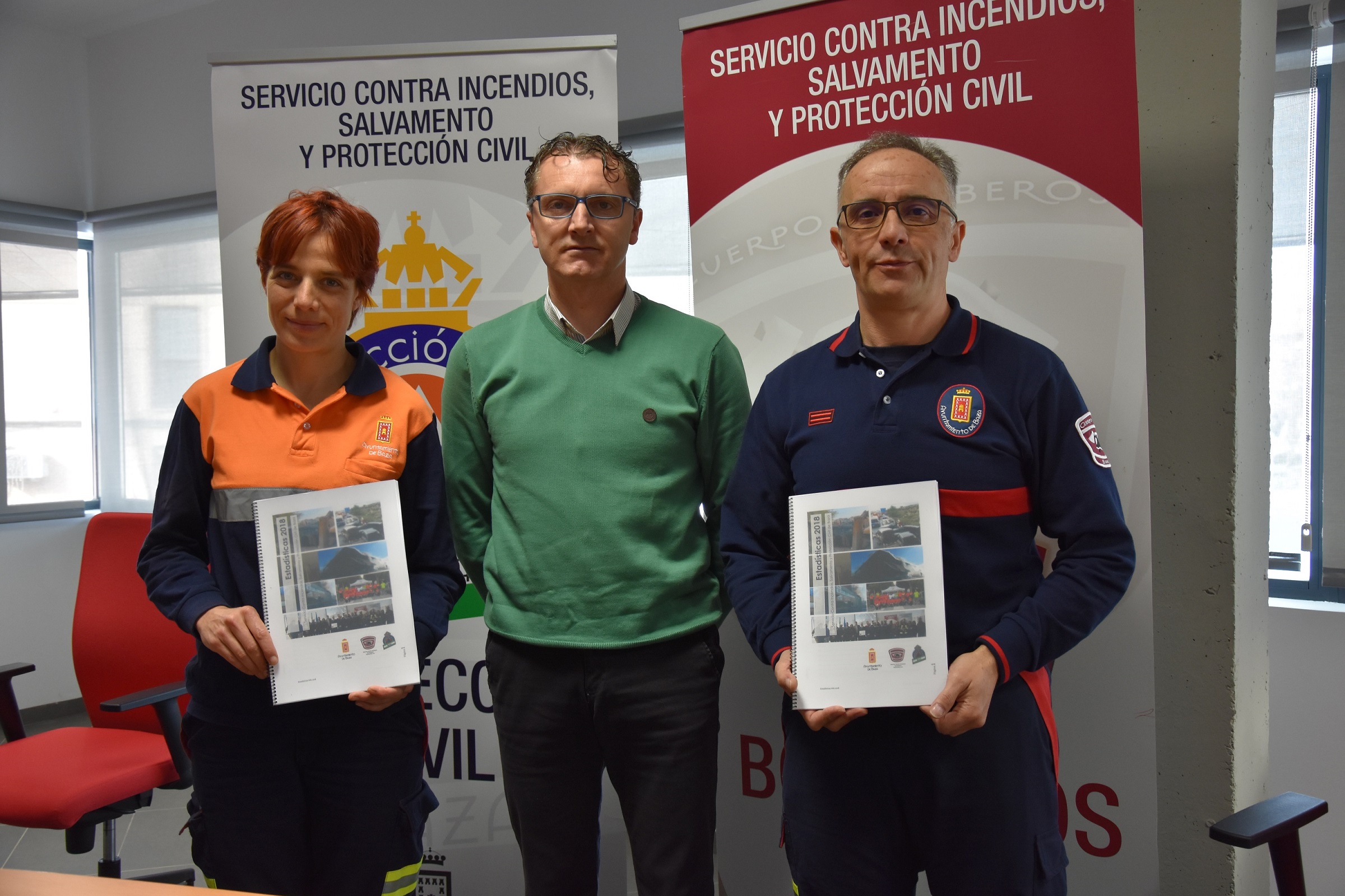 Serafín Torreblanca (centro), Ramón Quirante e Inés Mesas