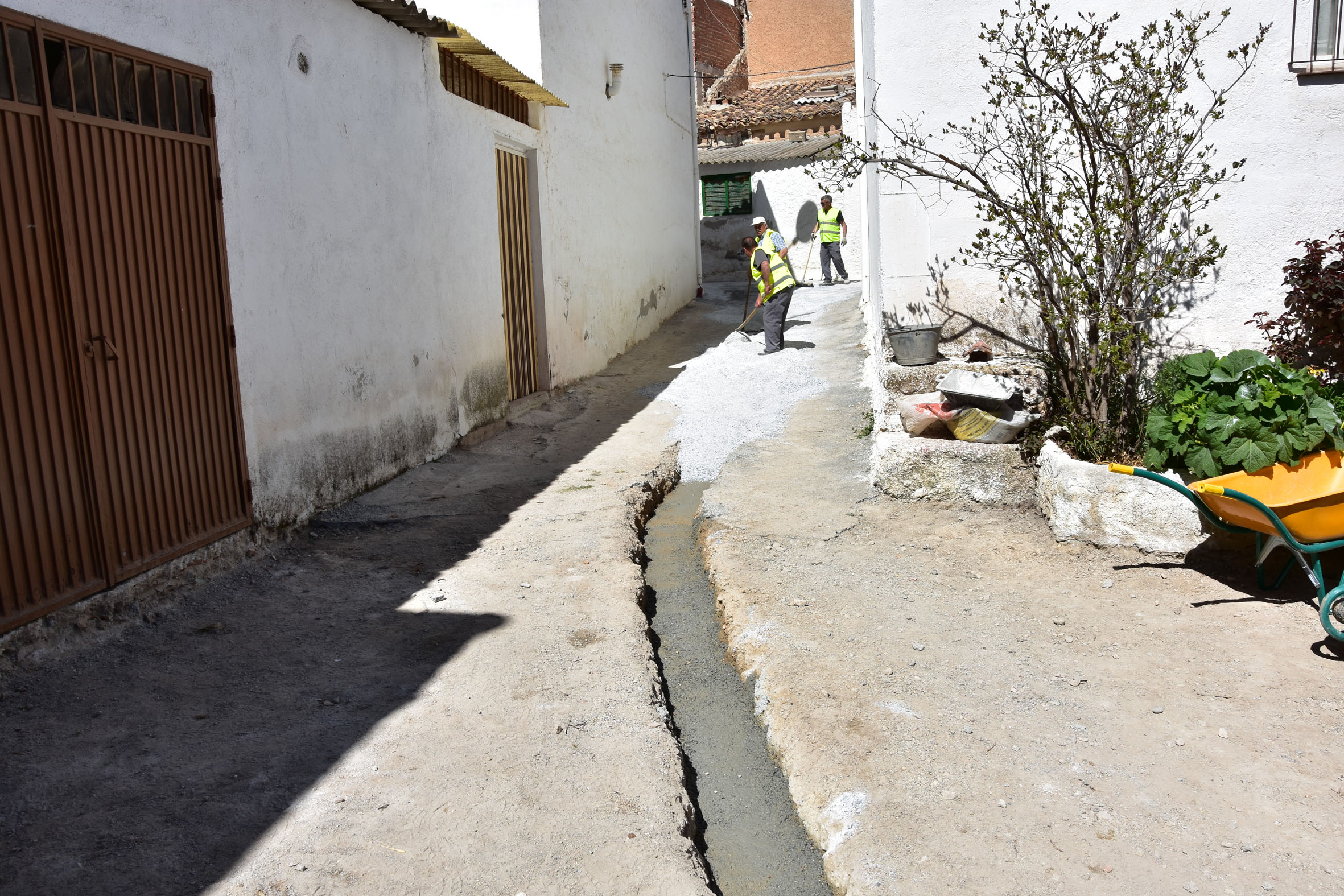 Obras en la calle prolongación calle Francia