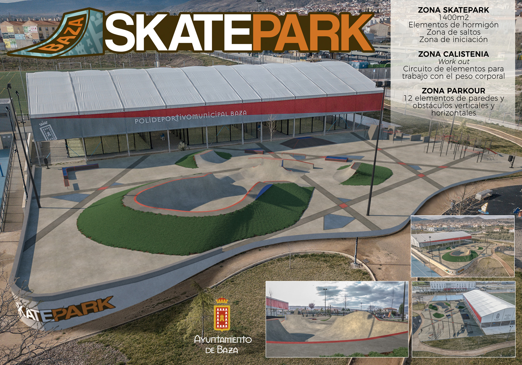Diseño del skate park en el polideportivo municipal de Baza