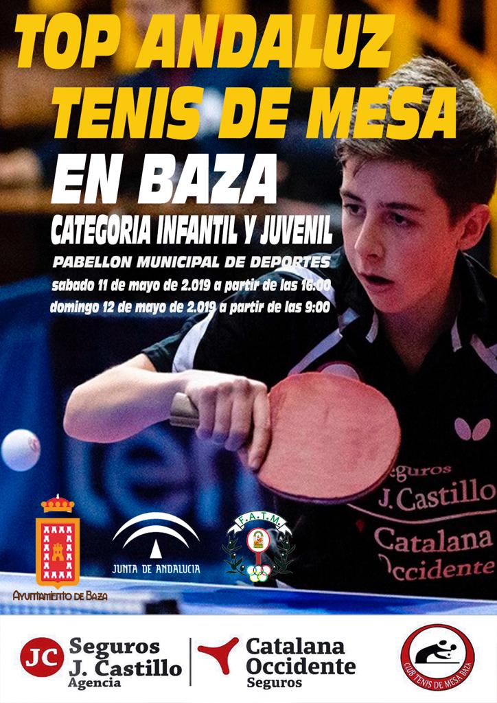 Cartel del Top Andaluz de Tenis de Mesa en Baza