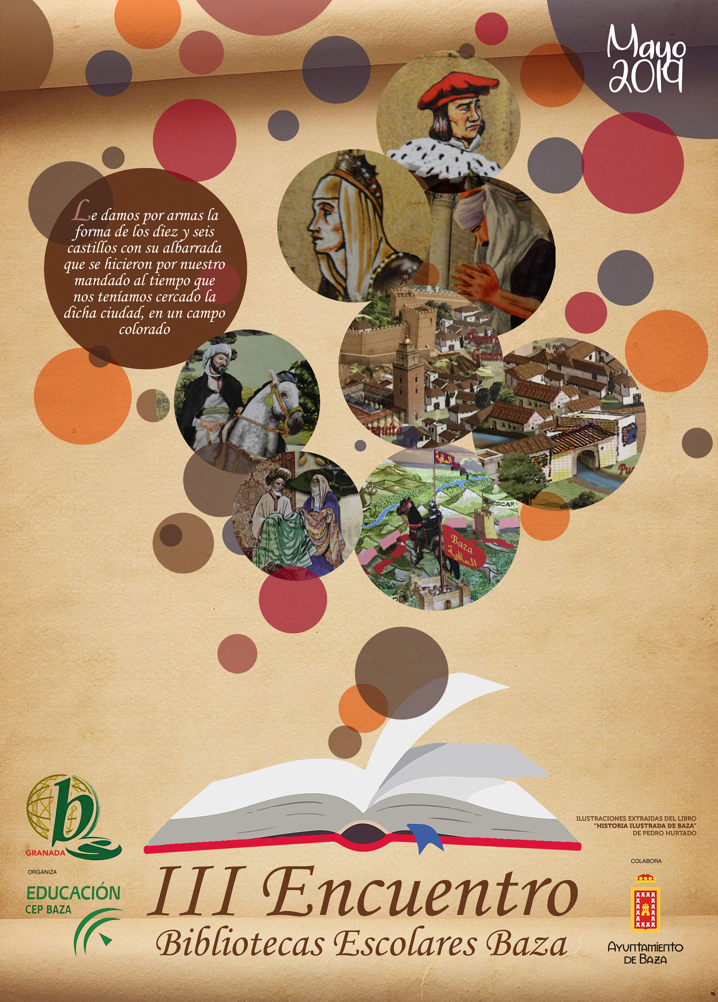 Diptico Encuentro bibliotecas escolares de Baza 