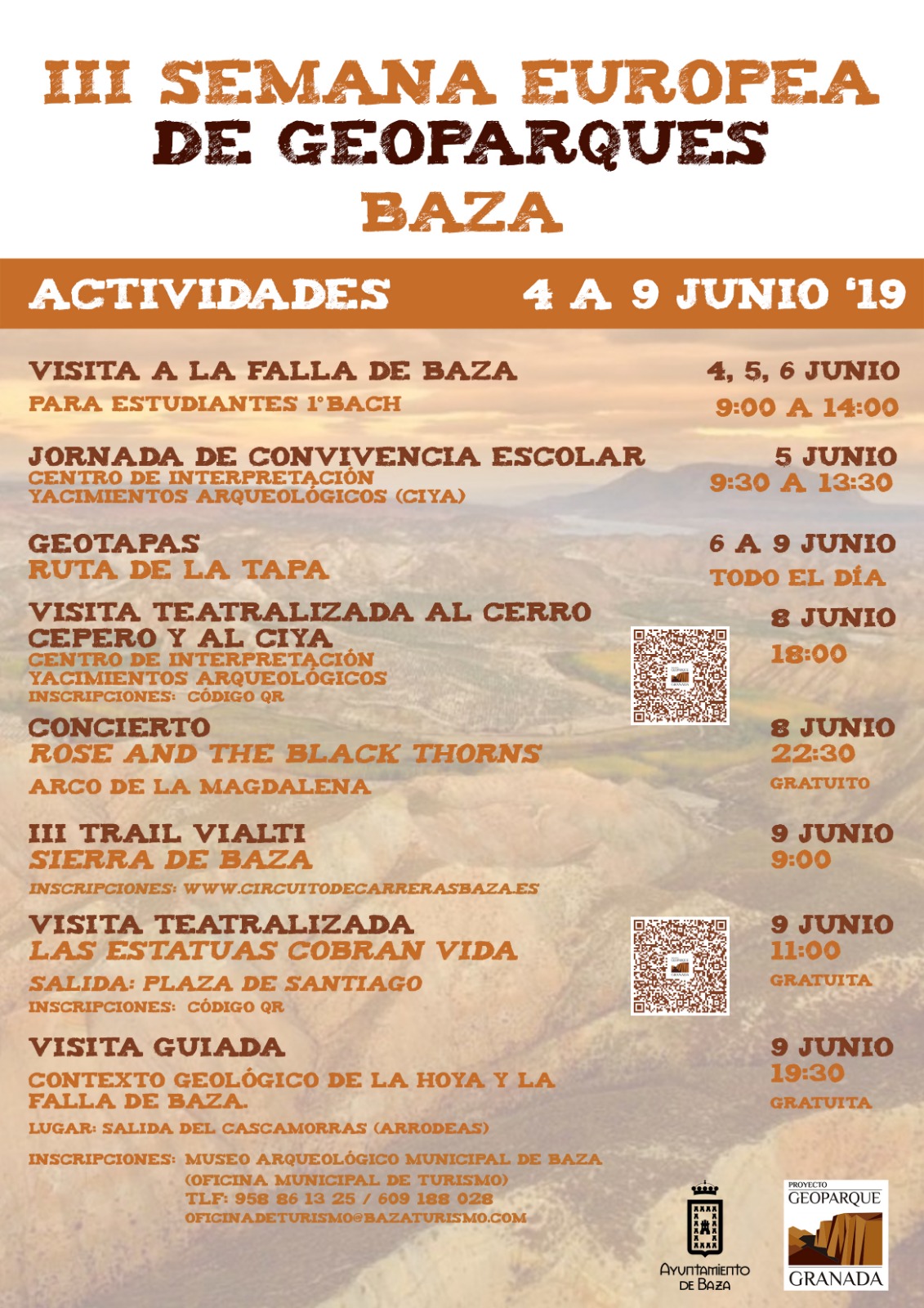 Cartel Semana del Geoparque en Baza