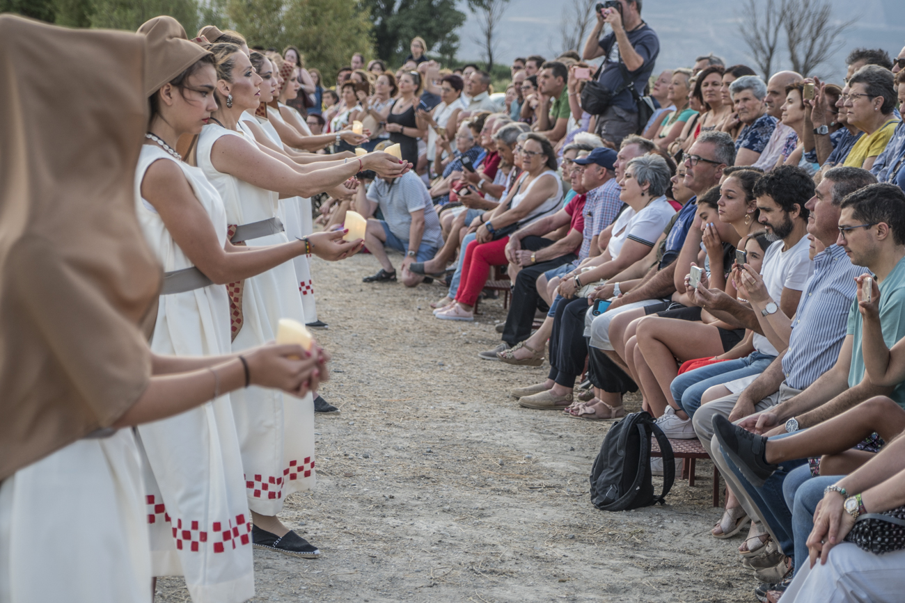 Recreación ritual incineració de la Dama de Baza. Foto Carmelo Mateos