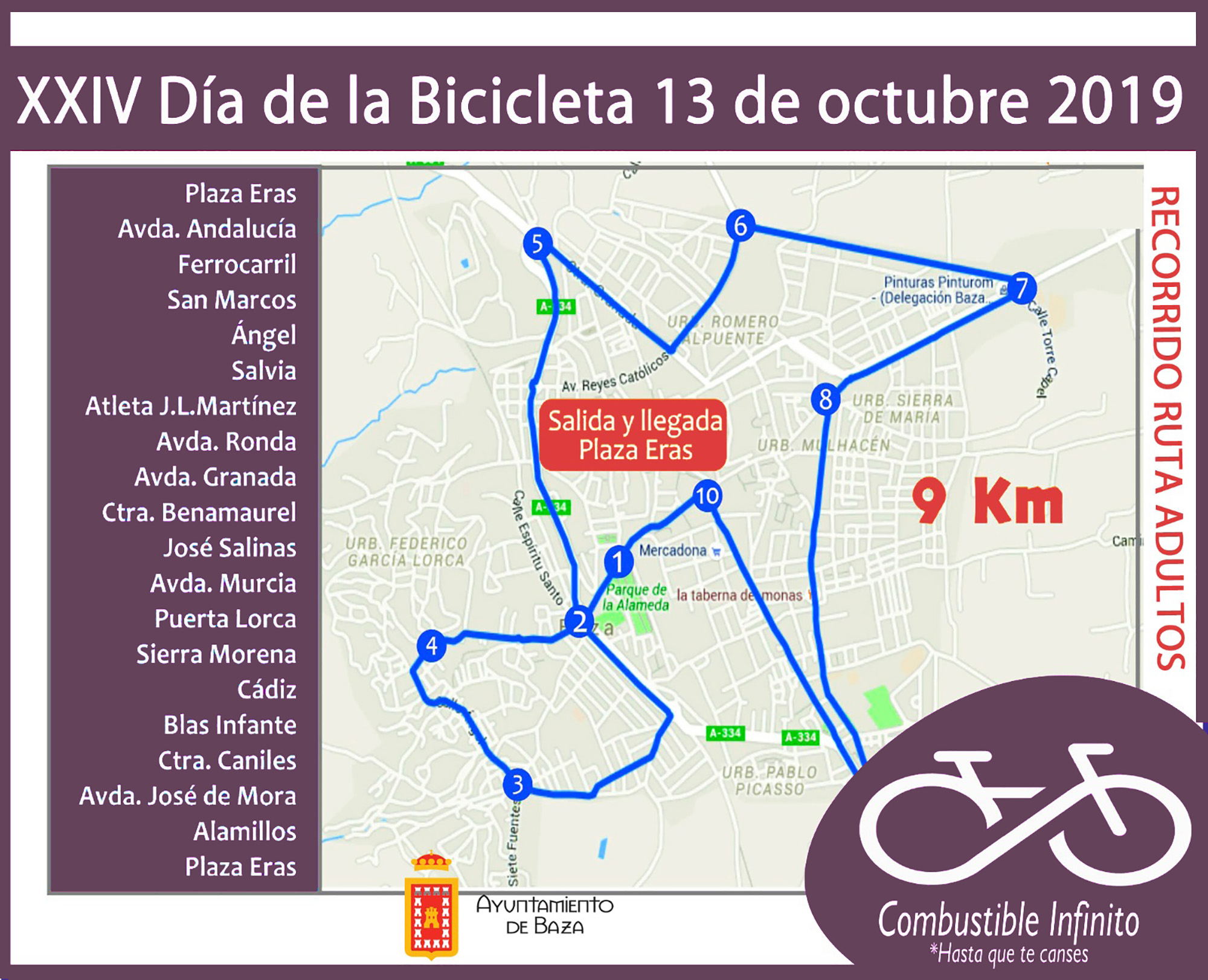mapa Dia Bici